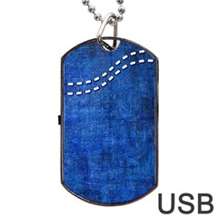 Background-jeans  Dog Tag Usb Flash (two Sides) by nateshop