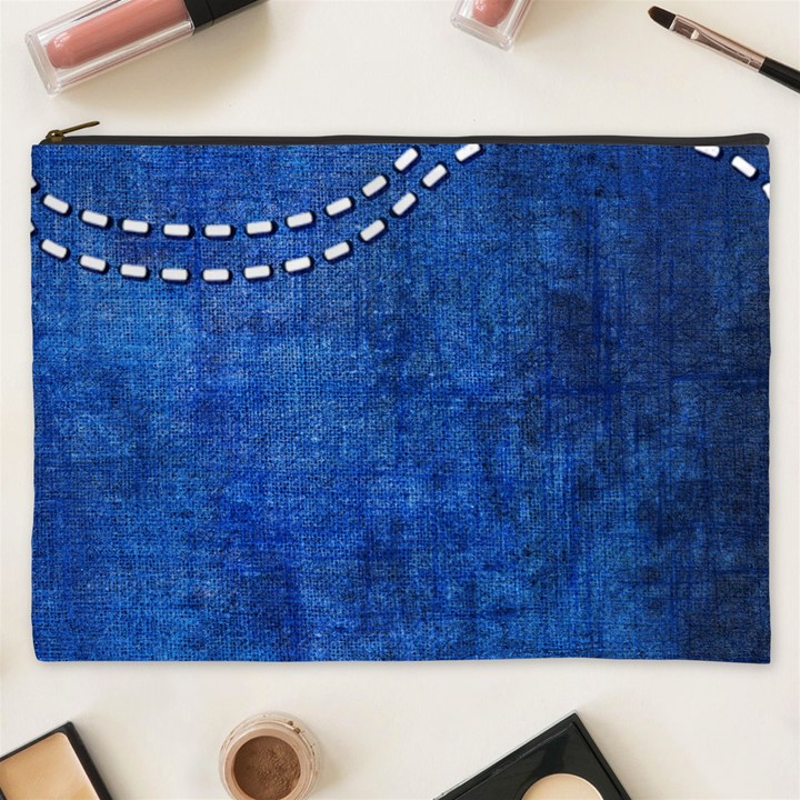 Background-jeans  Cosmetic Bag (XXXL)