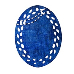 Background-jeans  Oval Filigree Ornament (two Sides) by nateshop