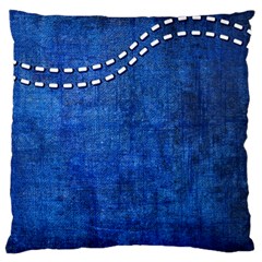 Background-jeans  Large Cushion Case (one Side) by nateshop