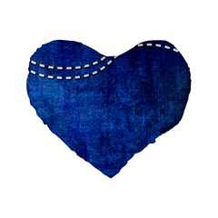 Background-jeans  Standard 16  Premium Flano Heart Shape Cushions by nateshop