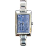 Background-jeans Rectangle Italian Charm Watch Front