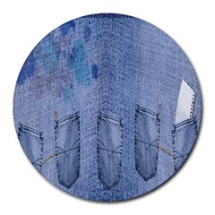 Background-jeans Round Mousepad by nateshop