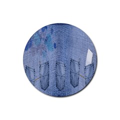 Background-jeans Rubber Round Coaster (4 Pack) by nateshop