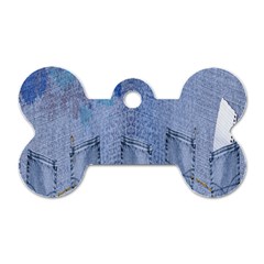 Background-jeans Dog Tag Bone (two Sides) by nateshop