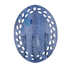 Background-jeans Oval Filigree Ornament (two Sides) by nateshop