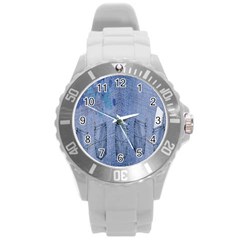 Background-jeans Round Plastic Sport Watch (l) by nateshop