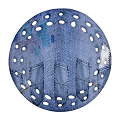 Background-jeans Ornament (round Filigree) by nateshop