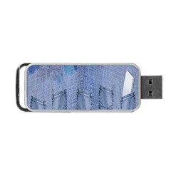 Background-jeans Portable Usb Flash (one Side) by nateshop