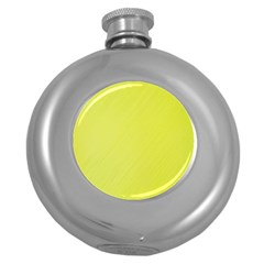 Background-texture-yellow Round Hip Flask (5 Oz) by nateshop