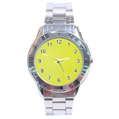 Background-texture-yellow Stainless Steel Analogue Watch by nateshop