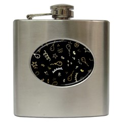 Background Graphic Beautiful Hip Flask (6 Oz) by Ravend