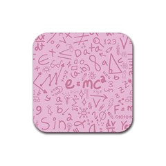 Background Back To School Bright Rubber Coaster (square) by Ravend