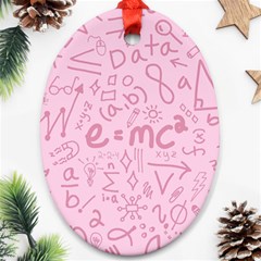 Background Back To School Bright Oval Ornament (two Sides) by Ravend