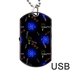 Formula Background Pattern Texture Design Dog Tag Usb Flash (two Sides) by Ravend