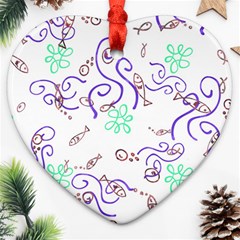 Background Pattern Wallpaper Fish Ornament (heart) by Ravend