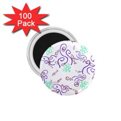 Background Pattern Wallpaper Fish 1.75  Magnets (100 pack) 