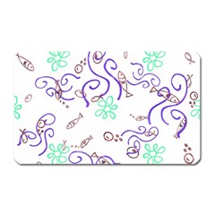 Background Pattern Wallpaper Fish Magnet (Rectangular)