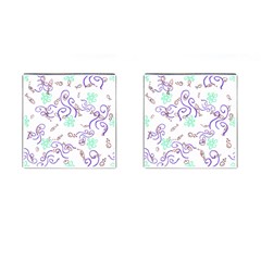 Background Pattern Wallpaper Fish Cufflinks (Square)