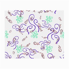 Background Pattern Wallpaper Fish Small Glasses Cloth (2 Sides)