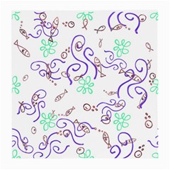 Background Pattern Wallpaper Fish Medium Glasses Cloth (2 Sides)