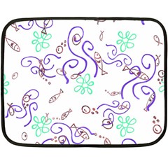 Background Pattern Wallpaper Fish Fleece Blanket (Mini)