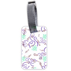 Background Pattern Wallpaper Fish Luggage Tag (two sides)