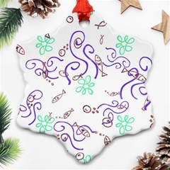 Background Pattern Wallpaper Fish Ornament (Snowflake)