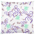 Background Pattern Wallpaper Fish Large Cushion Case (Two Sides) Front