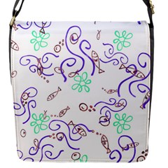 Background Pattern Wallpaper Fish Flap Closure Messenger Bag (S)