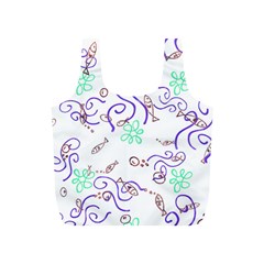 Background Pattern Wallpaper Fish Full Print Recycle Bag (S)