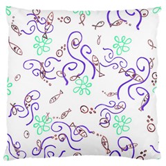 Background Pattern Wallpaper Fish Standard Flano Cushion Case (one Side) by Ravend