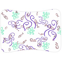 Background Pattern Wallpaper Fish Velour Seat Head Rest Cushion