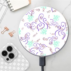 Background Pattern Wallpaper Fish Wireless Charger