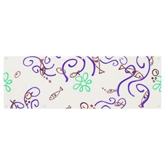 Background Pattern Wallpaper Fish Banner and Sign 12  x 4 