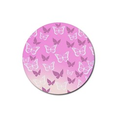 Background Pattern Texture Design Rubber Coaster (round) by Ravend