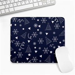 Tree Christmas Xmas Snow Large Mousepad by Ravend