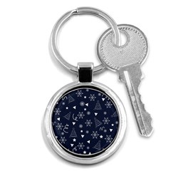 Tree Christmas Xmas Snow Key Chain (round) by Ravend