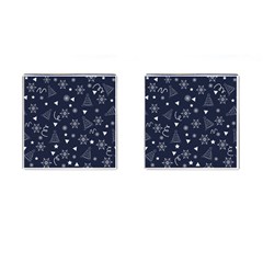 Tree Christmas Xmas Snow Cufflinks (square) by Ravend