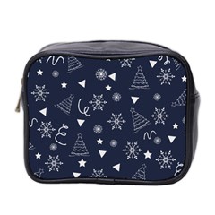 Tree Christmas Xmas Snow Mini Toiletries Bag (two Sides) by Ravend