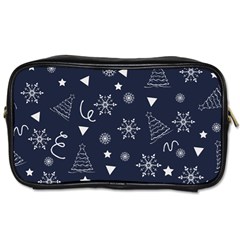 Tree Christmas Xmas Snow Toiletries Bag (two Sides) by Ravend