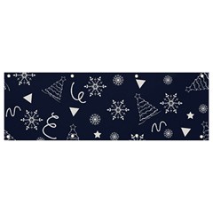 Tree Christmas Xmas Snow Banner And Sign 9  X 3  by Ravend