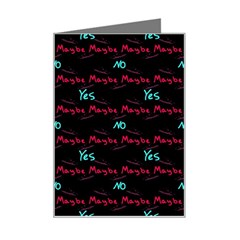 Doodle Lettering Background Mini Greeting Card by Ravend