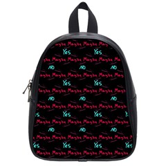 Doodle Lettering Background School Bag (small) by Ravend