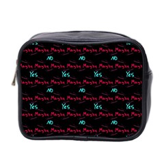 Doodle Lettering Background Mini Toiletries Bag (two Sides) by Ravend