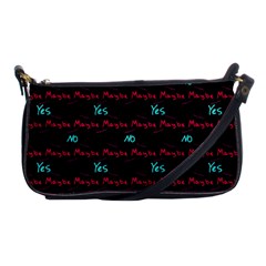 Doodle Lettering Background Shoulder Clutch Bag by Ravend