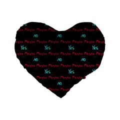 Doodle Lettering Background Standard 16  Premium Heart Shape Cushions by Ravend