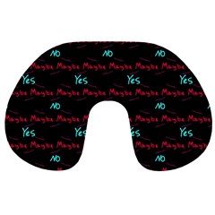 Doodle Lettering Background Travel Neck Pillow by Ravend