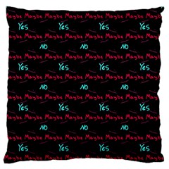 Doodle Lettering Background Large Flano Cushion Case (one Side) by Ravend