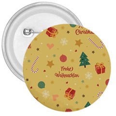 Christmas Treecandy Cane Snowflake 3  Buttons by Ravend